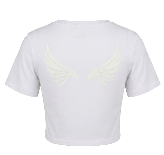 GLOWING WINGS CROP TEE
